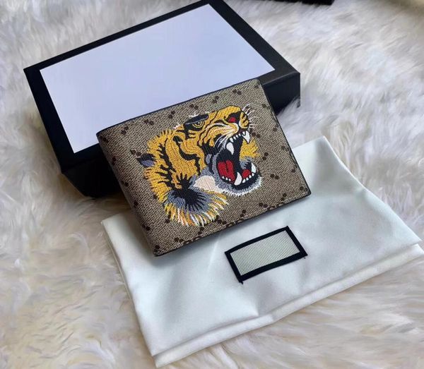 

luxury designer tiger card holders graffiti bags coin purses genuine wallets leather men fashion handbags bee holder with box wome2346956, Red;black