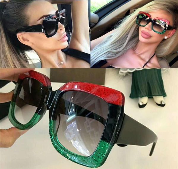 

0083 popular sunglasses women square summer style full frame uv protection mixed color with original box sunglass6599269, White;black