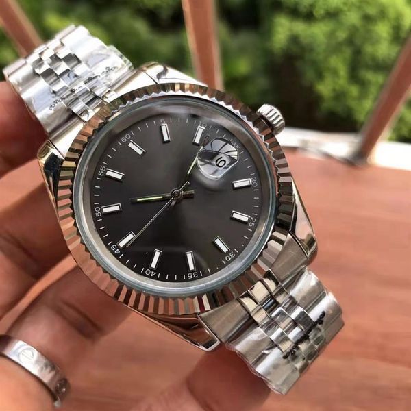 

mens watch automatic mechanical watches 36mm and 41mm super luminous waterproof stainless steel montre de luxe business wristwatch241k, Slivery;brown