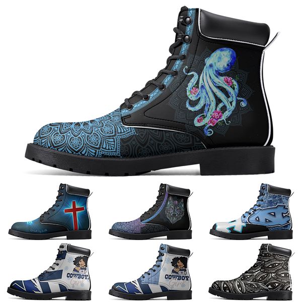 

DIY Classic Boots Non-slip autumn winter for men women outdoor trend Versatile comfortable Elevated Casual Customized Boots 9267