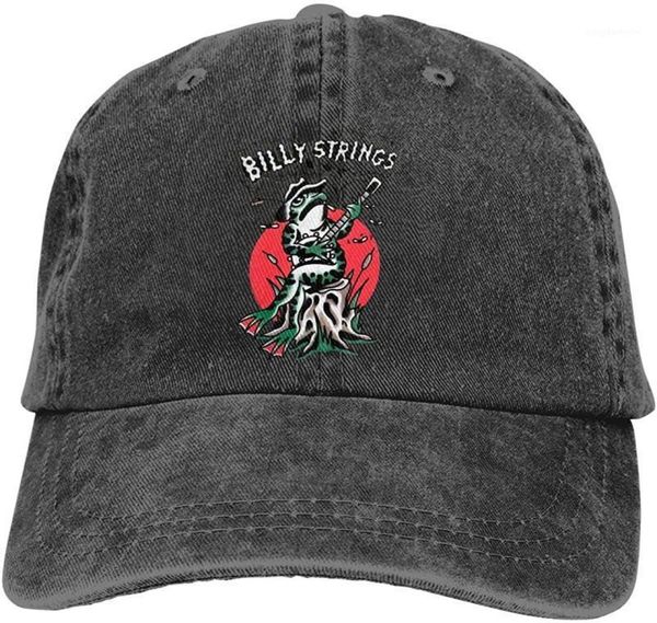 

billy strings washed denim baseball cap casquette stylish dad hat adjustable unisex12200813, Blue;gray