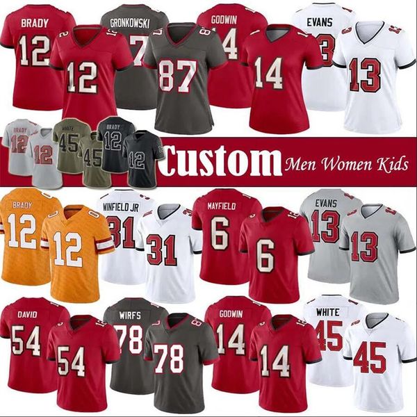 

custom baker mayfield tampas bayes football buccaneeres jersey mike evans devin white tom brady rob gronkowski nflaaah chris godwin jerseys