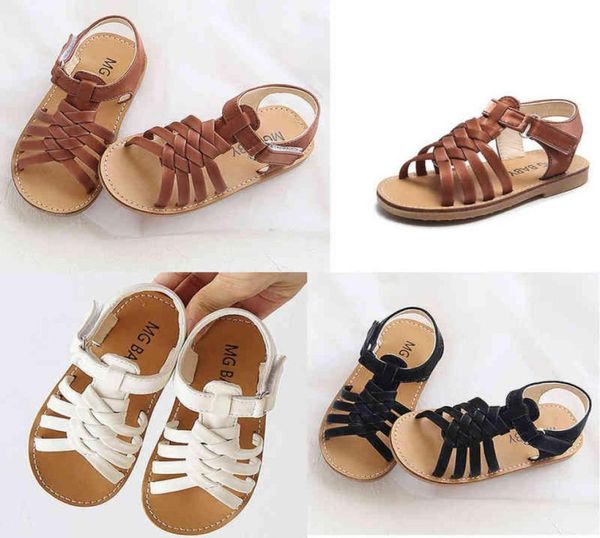 

kid girl sandals toddler girls flat sandals girls braid sandals y2202245008023, Black