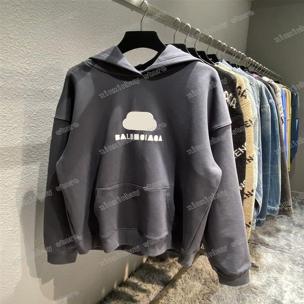 

xinxinbuy men designer sweatshirts destroyed letter paris latch print paris pullover women green red gray black xs-l317l, Black;brown