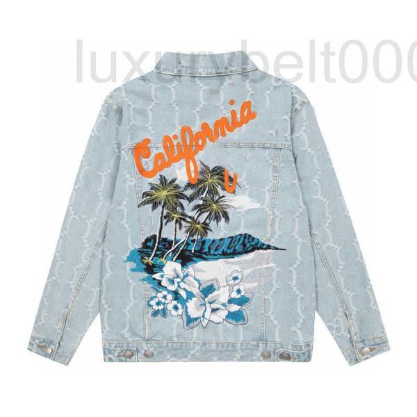 

women's jackets designer men women paris denim hawaii beach solid color all letters embroidery cloth fabric man fashion streetwear blue, Black;brown