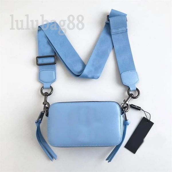 

wide strap snapscamera bag adjustable shoulder bags couple style mini pochette leather luxury crossbody handbags internal pocket fashion c23