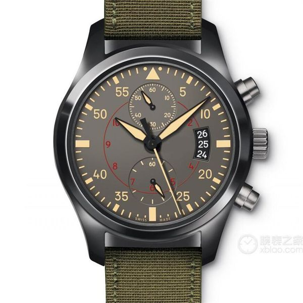 

factory supplier wristwatches iw388002 quartz movement mens watch watches 47mm pilot wristwatches no chronograph2630, Slivery;brown