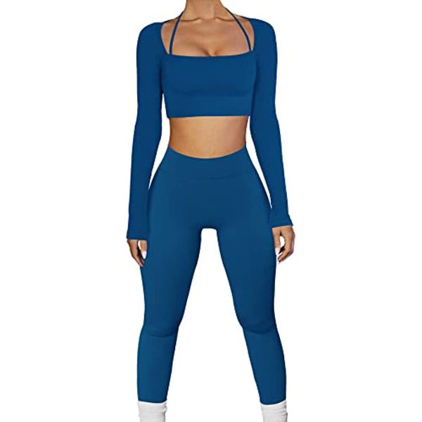 

seamless ribbed gym outfits short sleeve crop and shorts matching yoga clothes