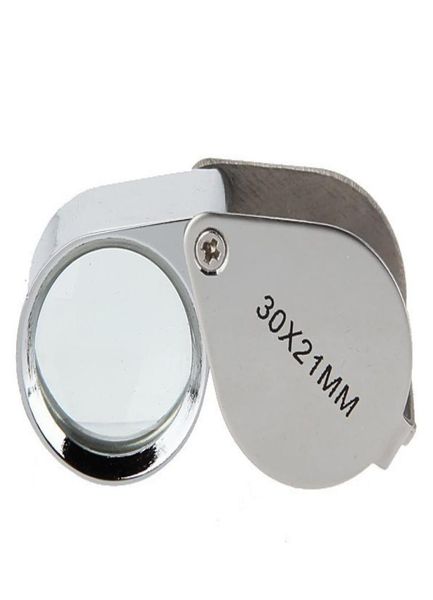 

collapsible 30x metal magnifying loupe jeweler glass lens jewelery magnifier3993367