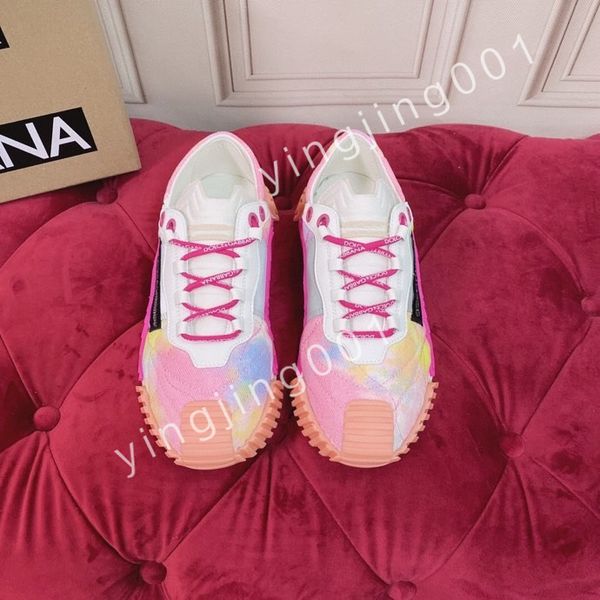 

2023 luxurys fashion men shoe designer women leather lace up platform sneakers white black mens womens casual shoes