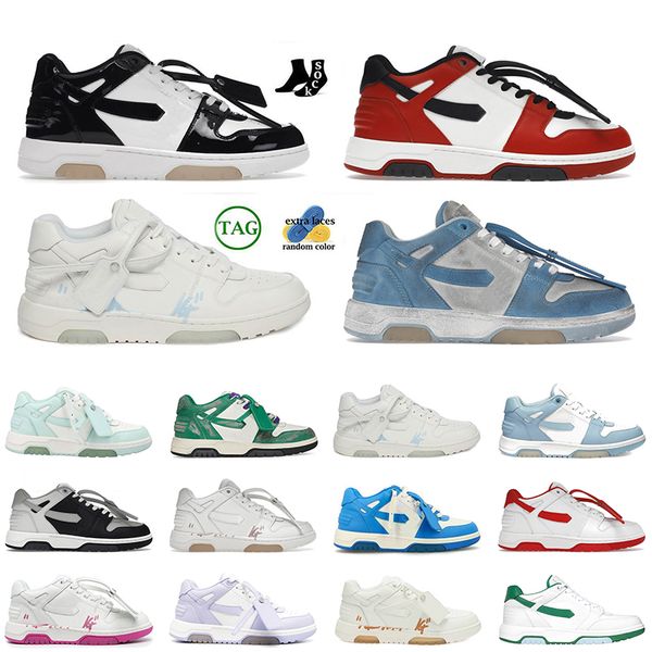 

out of office sneaker casual shoes low designer patent black white mens women luxury trainers size 35-45 with box