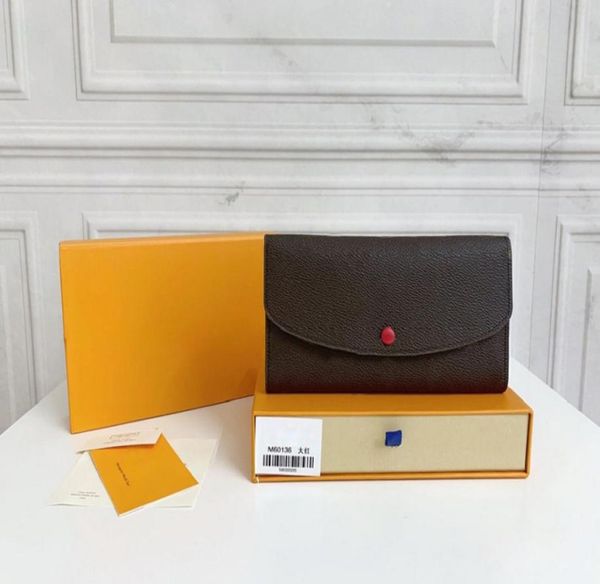 

womens 9 colors new classic retro purses with box lady leather wallets women purse wallet 601366845945, Red;black