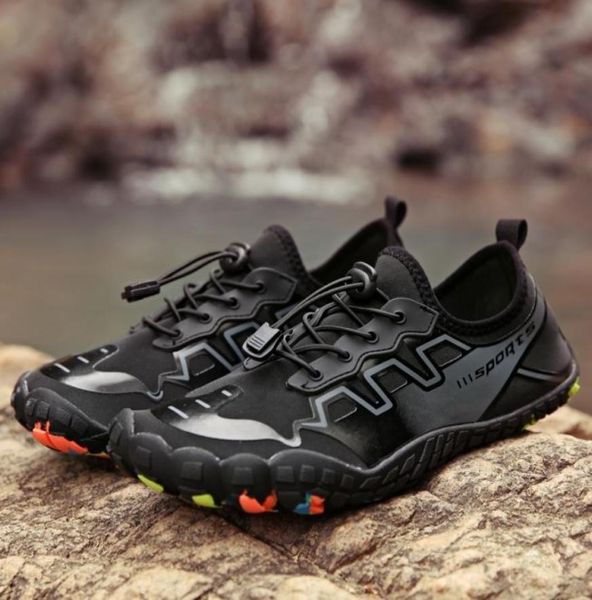 

summer water shoes men beach sandals upstream shoes wome quick dry river slippers diving swimming socks tenis masculino y2004205672791, Black