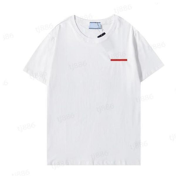 

luxury t-shirt summer mens womens short sleeves fashion tee pure cotton prad shirts leisure classic pattern size s-xx203r, Black;brown