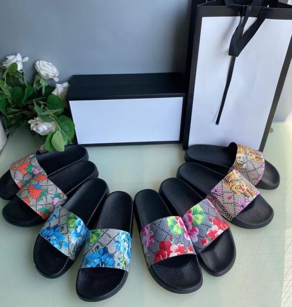 

stylish slippers tigers fashion classics slides sandals men women shoes tiger cat design summer huaraches home flip f7908145, Black