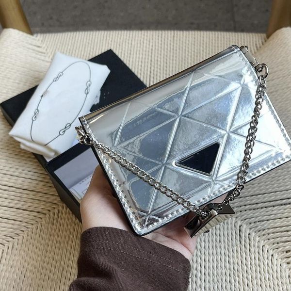 

Black Friday promotion Luxury Women Shoulder designer Crossbody Bag chain Leather Purses Messenger Bags handbag Female classic Tote, Silver