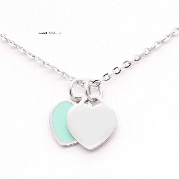 

womens necklace heart necklace designer jewellery chains luxury pendant stainless steel charm anniversary gift for women 18k gold plated, Silver