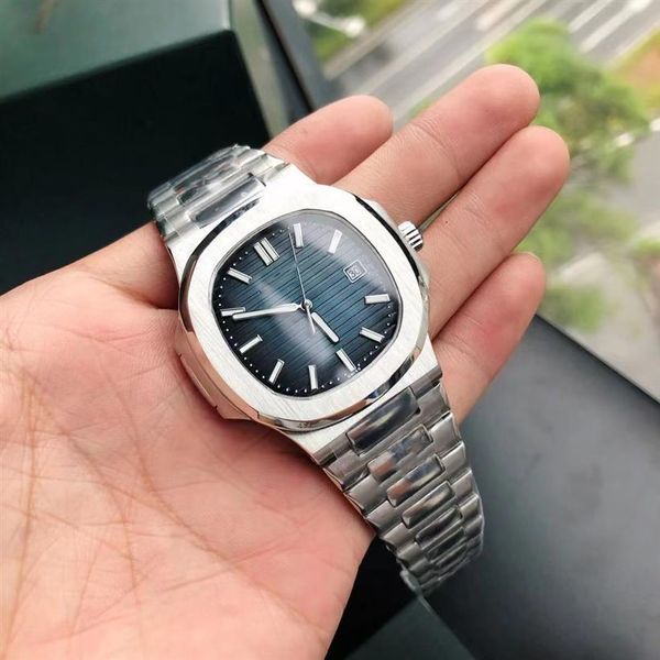 

2022 brand new nautilus men's automatic luxury watch 5711 silver strap blue stainless steel241g, Slivery;brown