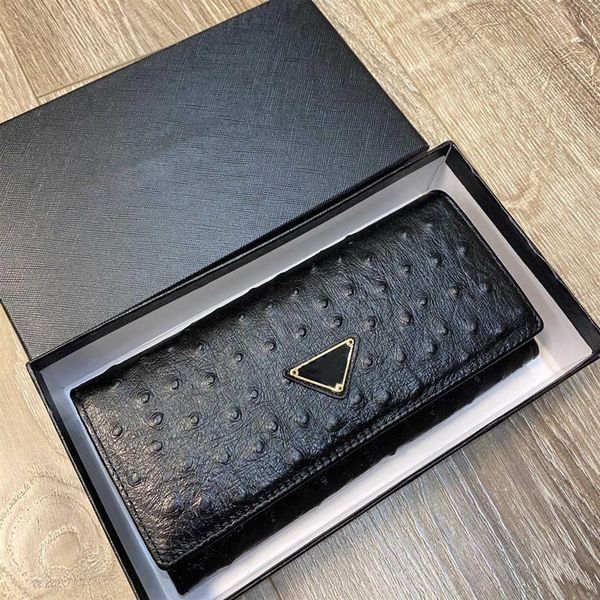 

twenty percent leathers wallet ostrich grain leather fashion classic works fine wear-resisting durable feel good size 19 x10193p, Red;black