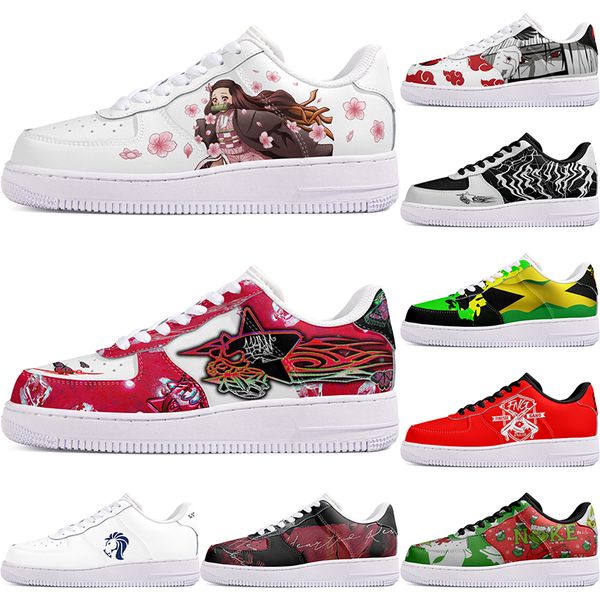 

DIY shoes winter comfortable autumn mens Leisure shoes one for men women platform lovely sneakers Classic cartoon graffiti trainers comfortable sports 1010