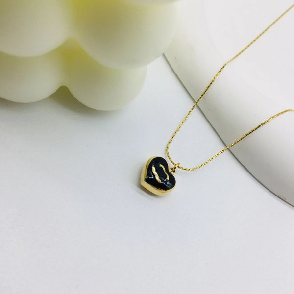 

fashion womens design necklace 18k gold plated stainless steel necklaces choker chain letter pendant europe america elegant wedding jewelry, Silver