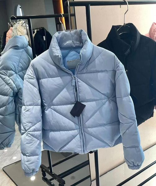 

parkas new fashionable diamond check short down jacket, Black