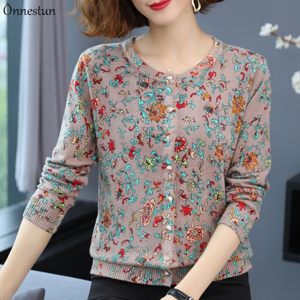 

sweaters floral print female cardigan autumn spring knitted sweaters women korean fashion long sleeve soft cardigans women, White;black
