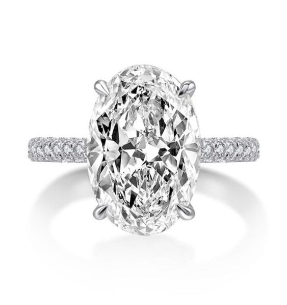 

vintage oval cut 4ct lab diamond promise ring 100 real 925 sterling silver engagement wedding rings for women jewelry1411493, Slivery;golden