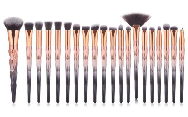 

20pcs diomand handle makeup brush set powder eye shadow foundation blend blush lip brush eyes eyeliner eyelash eyebrow brushes set1390157