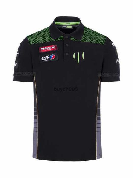 

men's t shirt 2023 new style for kawasaki motorcycle riding polo gp racing team men buttons summer quick dry breathable do not fade 3d, White;black