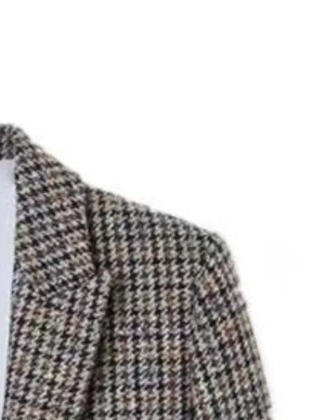 

pants autumn winter 2022 new plaid tweed blazer jacket high waisted shorts women, White