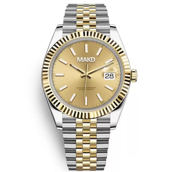 

2022 watch mens automatic mechanical watches silver strap sapphire glass full stainless waterproof wristwatch lady gold watches334h, Slivery;brown