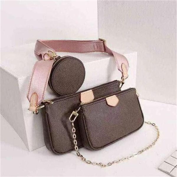 

chain luxury designer wallet pochette bag cross body shoulder purse fashion m44840 lady shopping handbag women let305t, Red;black