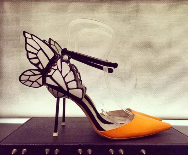 

sophia webster celebrity stage sandals angel wings high heels ankle strap stiletto heels butterfly sandals summer heels w4856748, Black