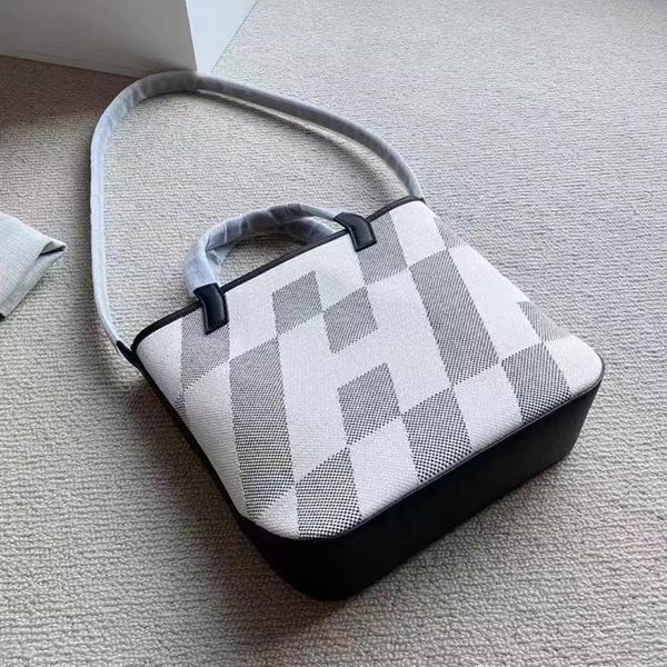 

women's bucket bag new style leather canvas designer bag moderate classic designer bag shoulder bag