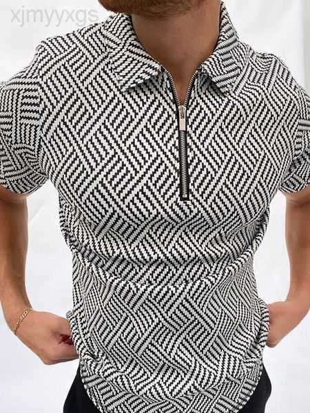 

men fashion t shirts trendy tees polo with printing mens summer casual breathable clothing asian size 12t5id, White;black