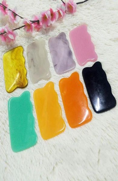 

triangle resin guasha gua sha board scraping boards for full body massage beauty health care beeswax scratch scraper massager4172459