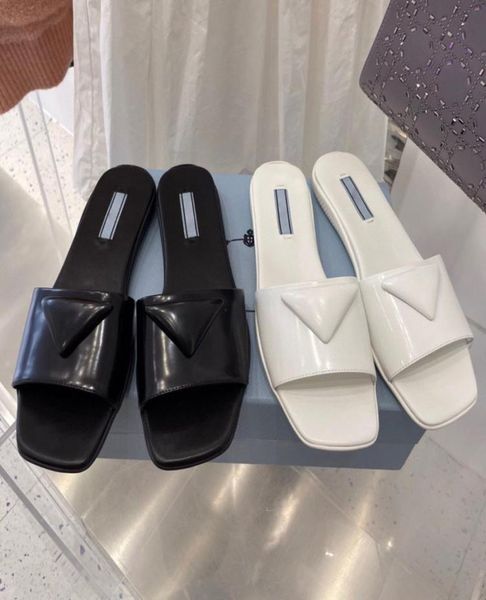 

designer women leather slippers sandals new macarons outdoor beach slipper fashion slides luxurys cmfortable walking shoes2319386, Black