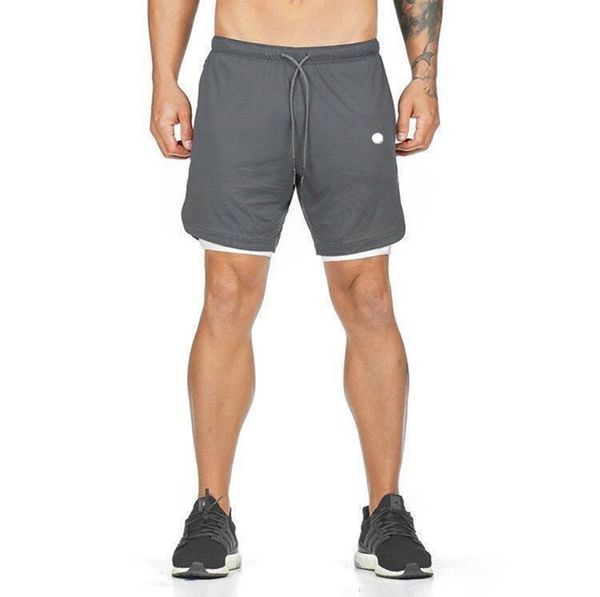 

lu men yoga sports shorts quick dry mens shorts with pocket mobile phone inner lining casual running gym jogger pant
