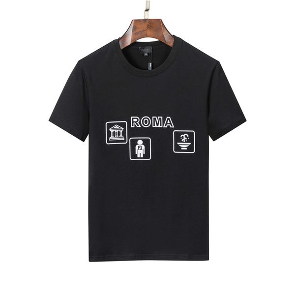 

men's t-shirt short sleeve trend designer sports casual women's t-shirt summer cotton letter casual short sleeve clothing4, White;black