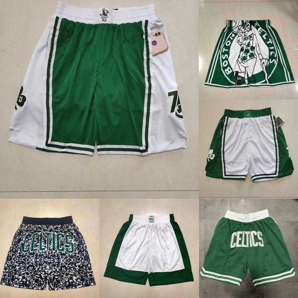 

boston''celtics''men throwback basketball shorts pocket, Black