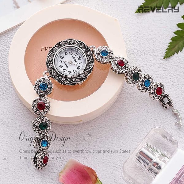 

wristwatches 2020 ladies creative steel women's bracelet watches rhinestones watch women watches female waterproof clock relogio femini, Slivery;brown