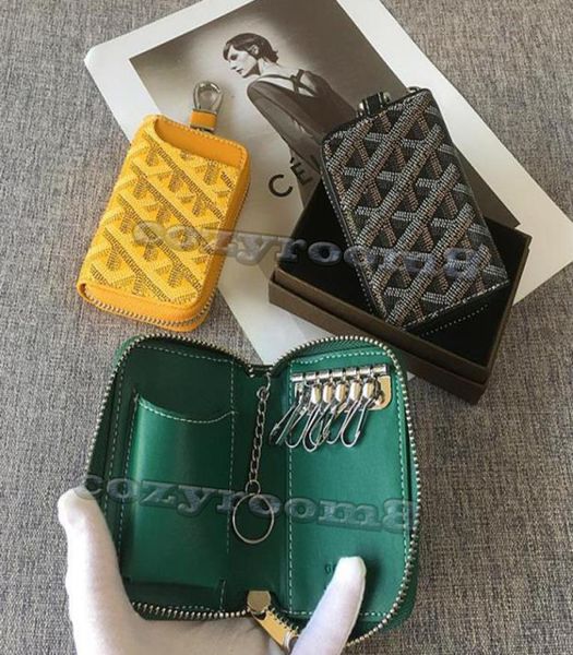 

5a luxury quality men and women039s key wallet holders designer fashion coins built in slot wallet fixed leather mini hang9804996, Red;blue