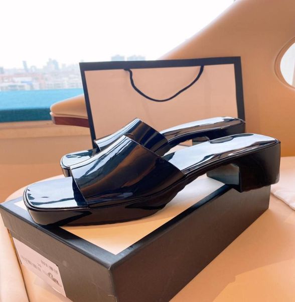 

fashion women039s rubber slide sandal luxury platform sandals slippers shoes lady girls party brand slipper designer jelly8097432, Black