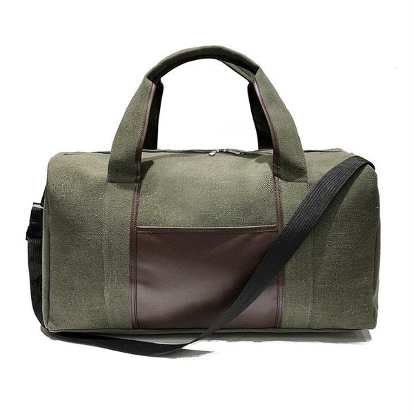 

scione canvas simple travel luggage handbags solid durable duffel shoulder bags crossbody weekend carry organizer for men women 212274