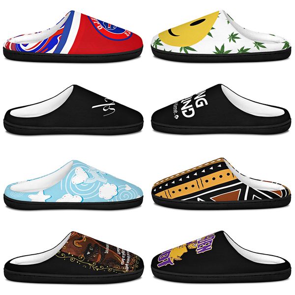 

diy Slippers Custom Slippers Customized Cotton Slippers Men Women Cotton Slippers fashionable antislip antiskid Warm Customized Patterns big Size p57170
