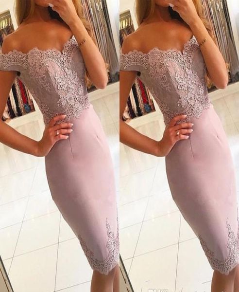 

2019 sheath cocktail dress dusty rose pink knee length bodycon formal club wear evening prom party gown plus size custom mad3290245, Black