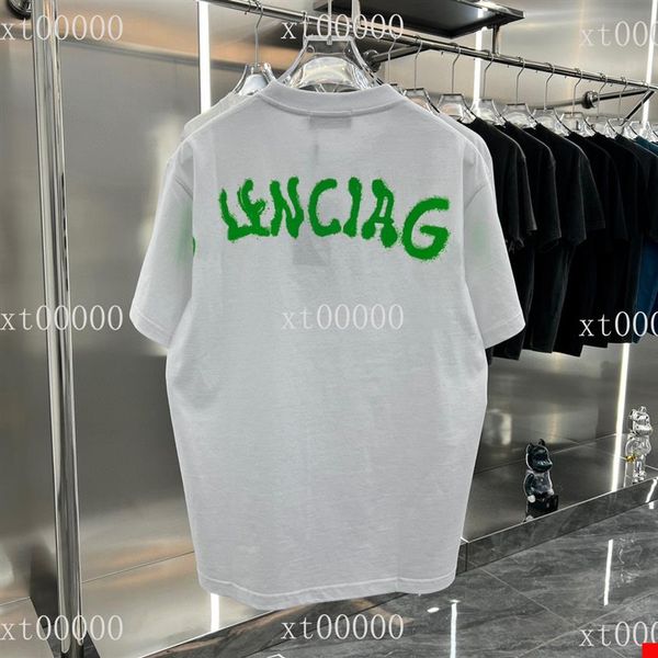 

23ss designer letter printed t shirts tee sweatshirt fashion high street short sleeves summer casual t-shirt breathable men women 2702, Black;brown