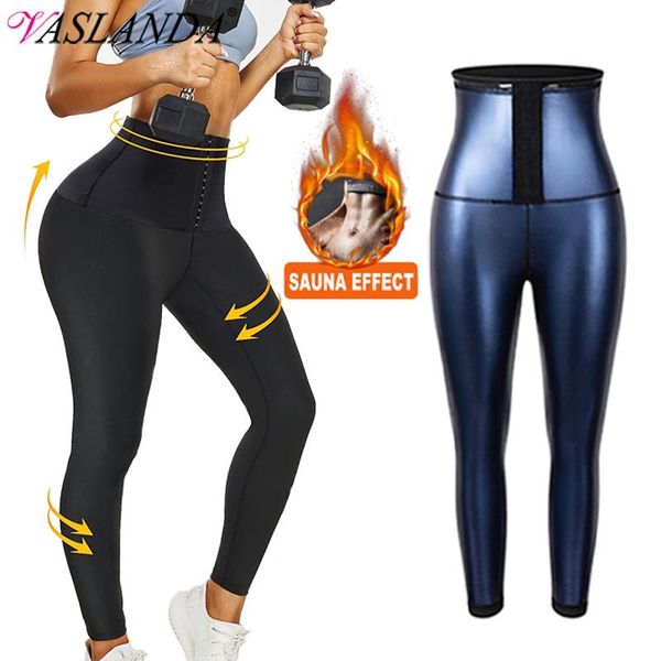 

leggings high waist sauna leggings for women workout sweat pants waist trainer tummy control thermo shapewear gym workout capris, Black