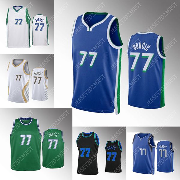 

custom printed luka blue 77 doncic basketball jersey xs-4xl men women youth shirt 2022-23, Black;red
